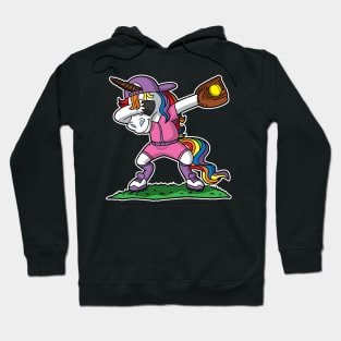 Softball Unicorn Sports Pink Uniform Hoodie